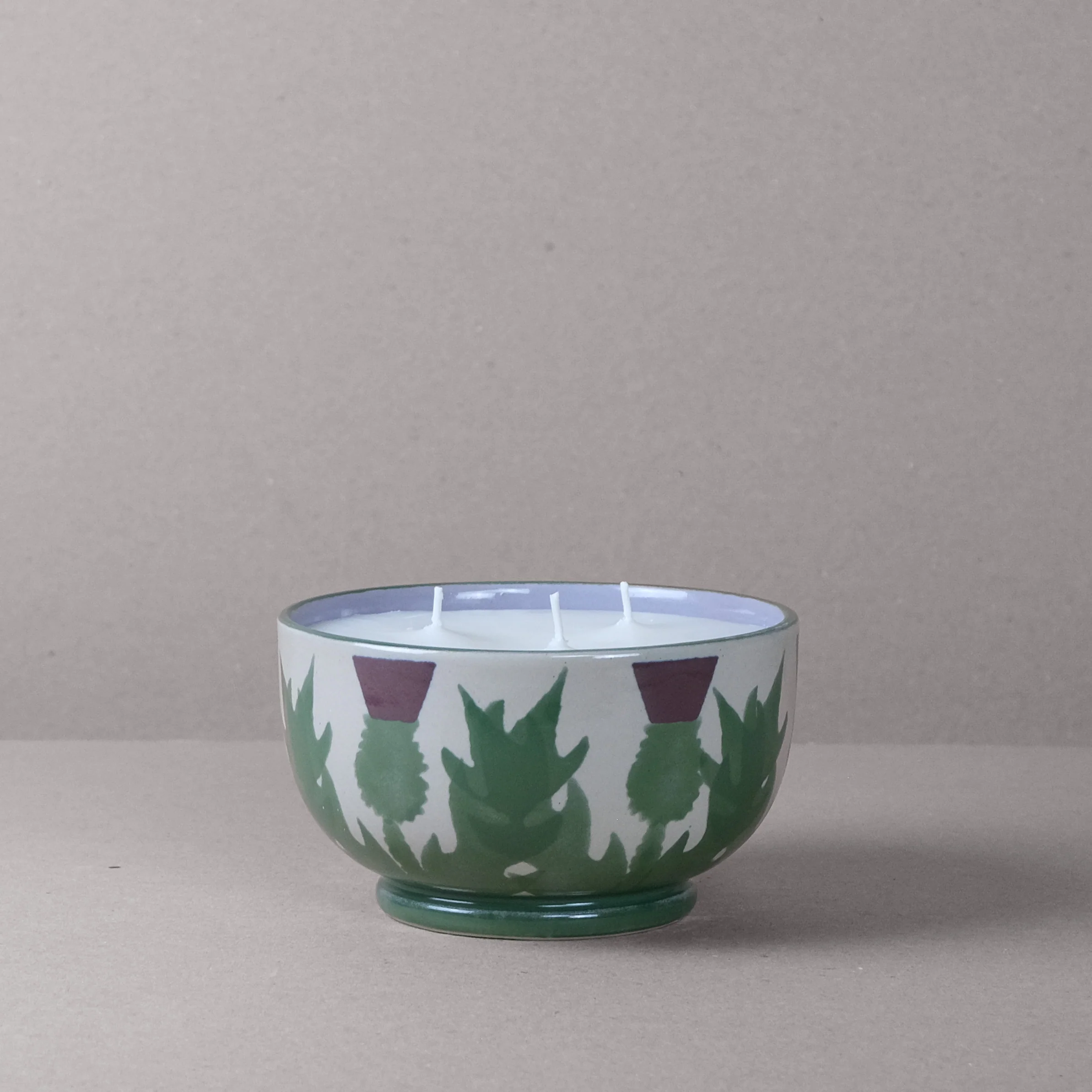 Cream Thistle Large Candle Bowl - Image 2