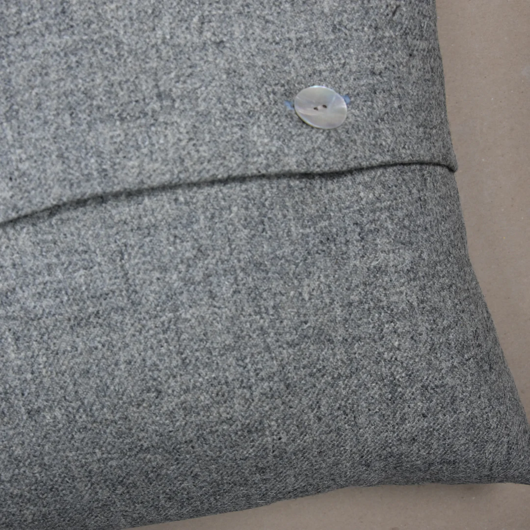 Seagull Highland Tweed Button Cushion Cover - Image 2