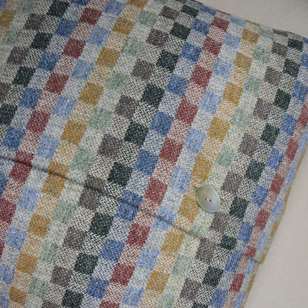 Uist Highland Tweed Button Cushion Cover - Image 2
